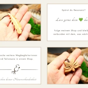 Ahornblatt Kette aus Holz • Blatt Anhänger mit Kette • Blätter Kette als nachhaltiger Schmuck aus Holz und Geschenk für Naturliebhaber – Bild 5