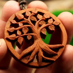 Handgeschnitzter Lebensbaum Kette • Yggdrasil Lebensbaum Anhänger als Schmuck mit Bedeutung – Bild 2